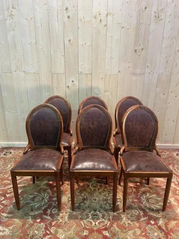 Set of 6 Art Deco style chairs