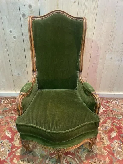 Fauteuil - Bergère Louis XV à oreilles