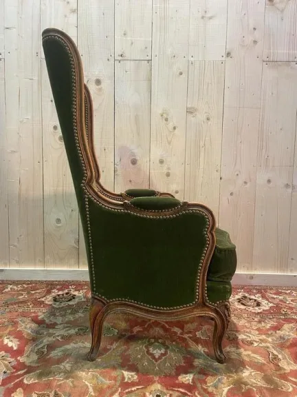 Fauteuil - Bergère Louis XV à oreilles