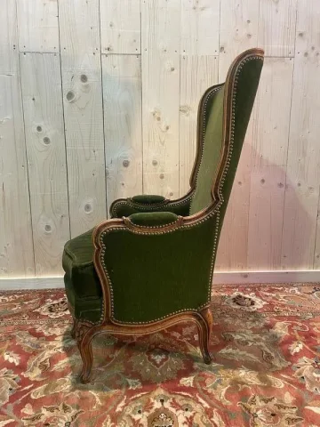 Fauteuil - Bergère Louis XV à oreilles