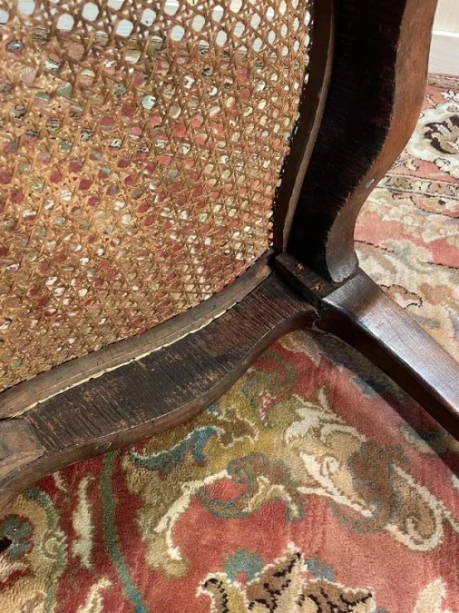 8 Louis XV period cane chairs