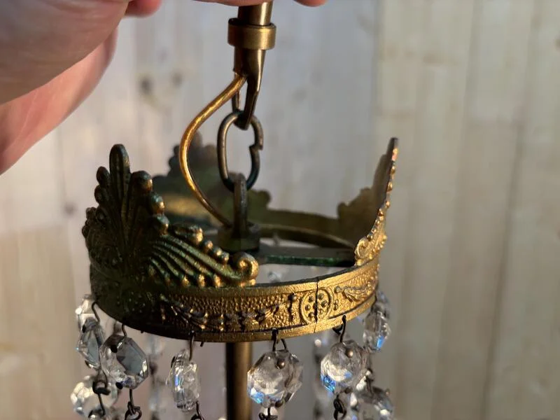Hot air balloon chandelier with tassels