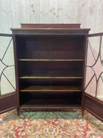 Bibliothèque - Vitrine anglaise marqueterie "Maple & Compagnie Londres"
