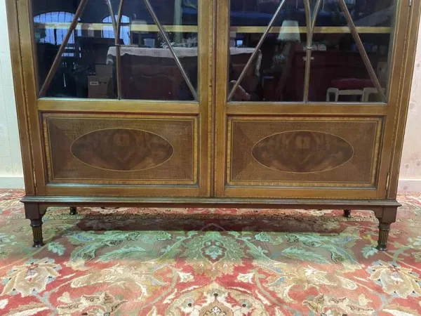 Bibliothèque - Vitrine anglaise marqueterie "Maple & Compagnie Londres"