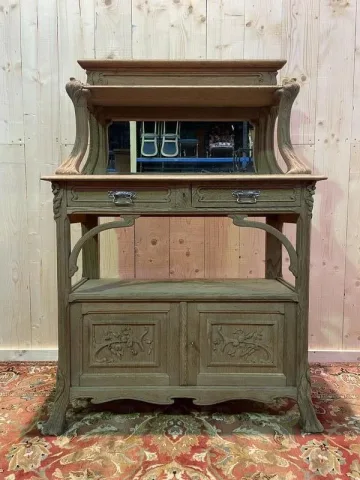 Buffet bas époque Art nouveau en chêne