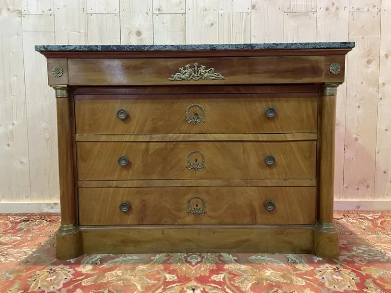 Commode de style Empire marbre vert