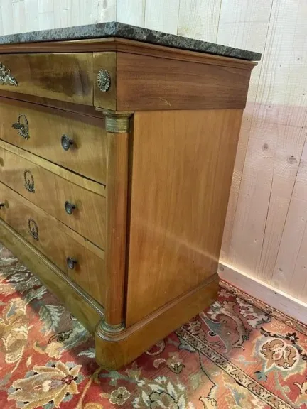 Commode de style Empire marbre vert