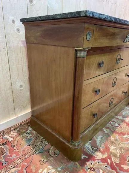 Commode de style Empire marbre vert
