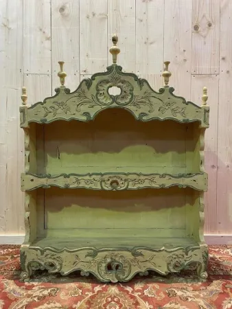 Estanier provençale en bois réchampi