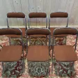 6 chaises pliables chromées 1970