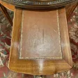 Table basse bouillotte de style Louis XVI marbre gris