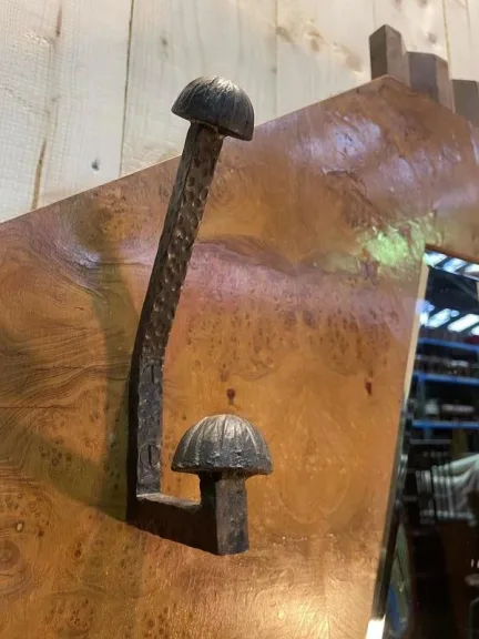 Portemanteau - Vestiaire époque Art Déco en loupe d'orme