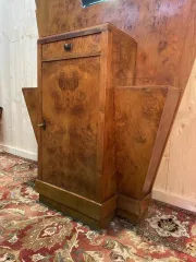 Coat rack - Art Deco period wardrobe in elm burl