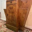 Portemanteau - Vestiaire époque Art Déco en loupe d'orme