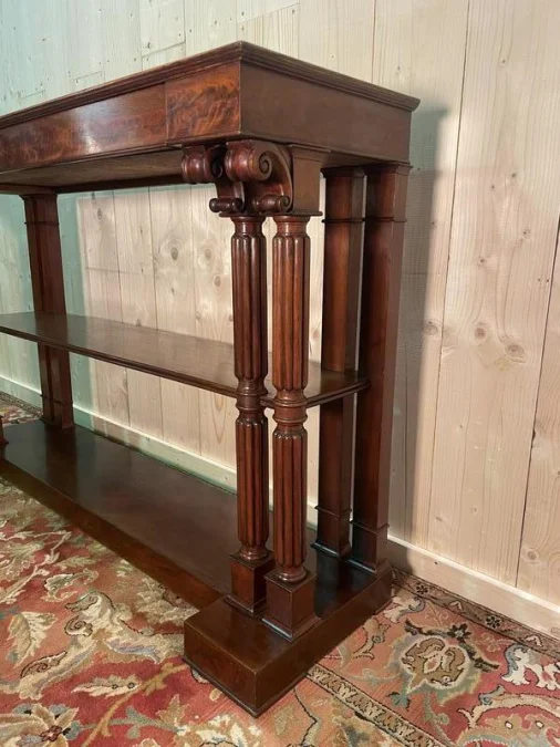 Empire style console with double columns