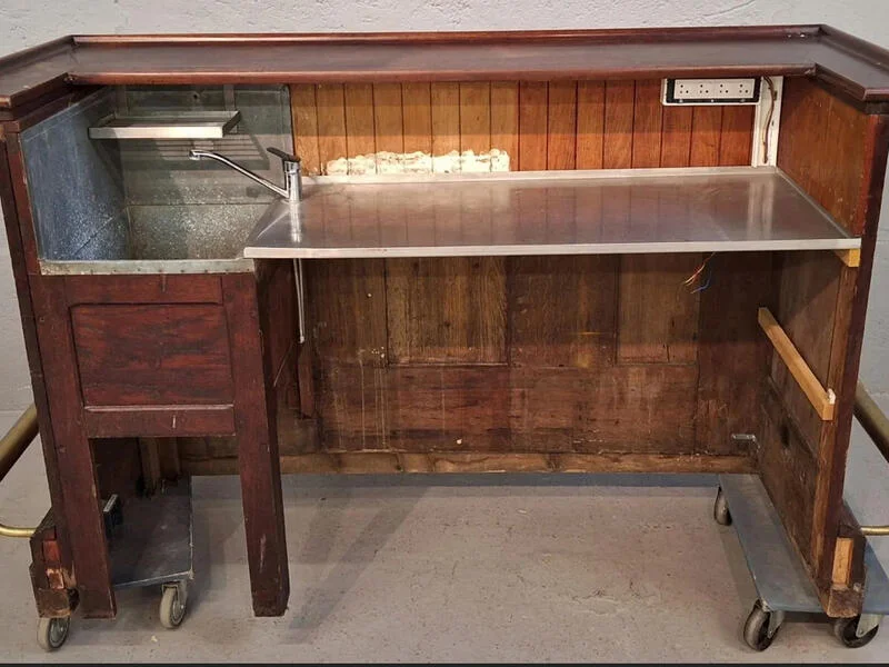 Comptoir de bar en acajou 1900