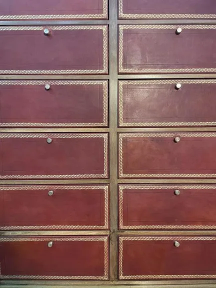 Cartonnier de notaire en acajou et marbre style Napoléon III