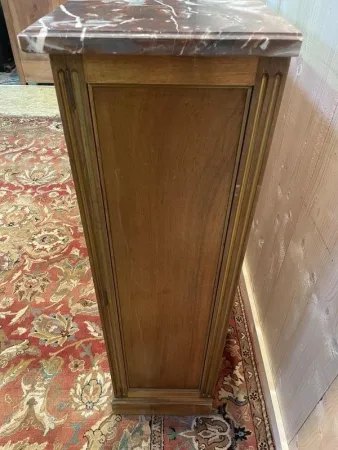 Cartonnier de notaire en acajou et marbre style Napoléon III