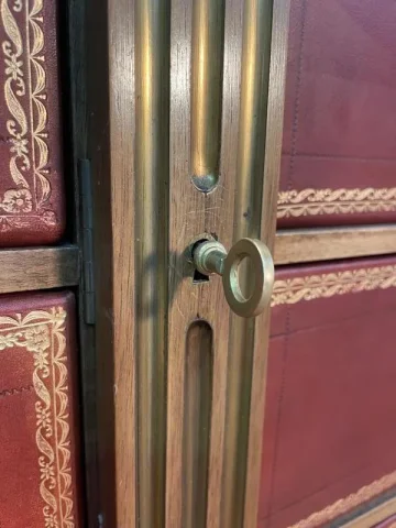 Cartonnier de notaire en acajou et marbre style Napoléon III