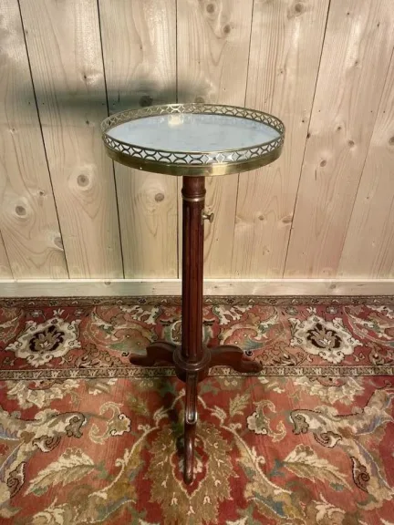 Guéridon Tripode à crémaillère style Louis XVI