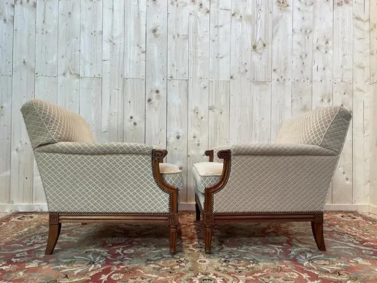 Salon Louis XVI Canapé et Paire de Bergères
