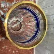 Vase en cristal de bohème et laiton