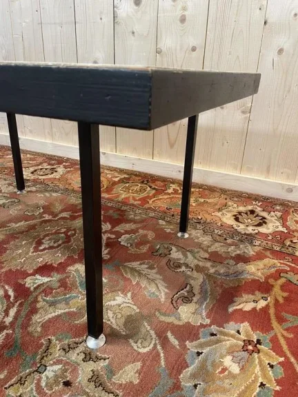 Table basse 1960 plateau marbre