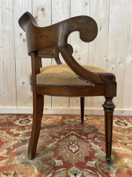 Fauteuil de bureau de style Louis XVI - Napoléon III