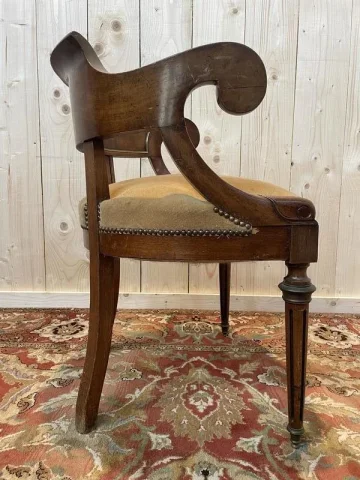 Fauteuil de bureau de style Louis XVI - Napoléon III