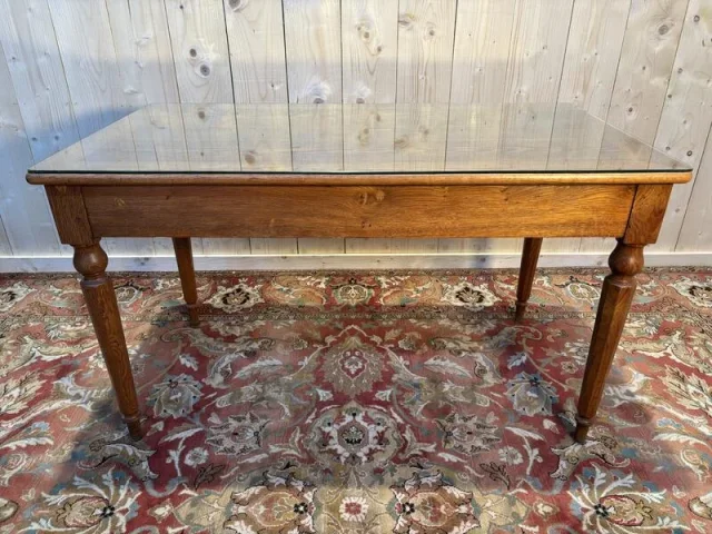 Bureau ou table en chêne