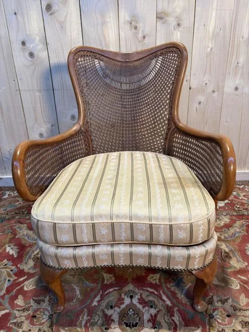Bergère cannée en hêtre  style anglais
