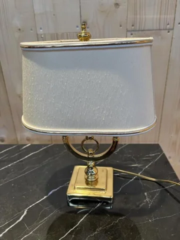 Ensemble de 2 lampes  en métal doré