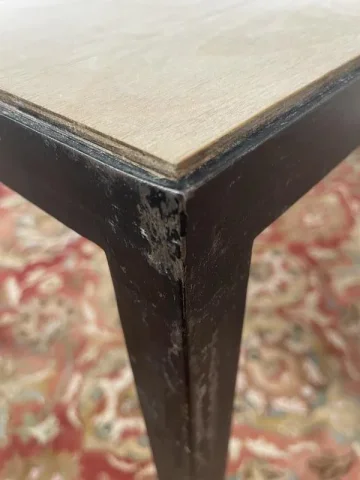 Table - Bureau en fer et bois