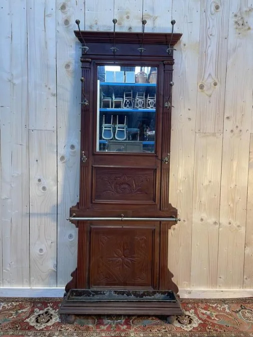 Porteminanteau - Napoleon III mahogany cloakroom