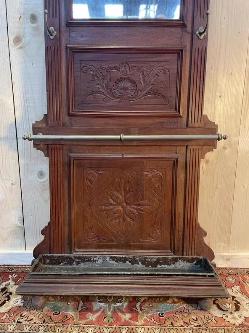 Porteminanteau - Napoleon III mahogany cloakroom