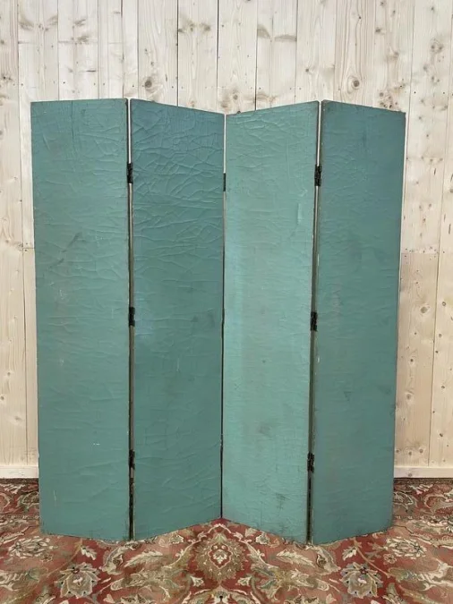 Paravent en bois peint