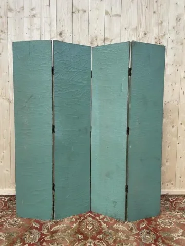 Paravent en bois peint