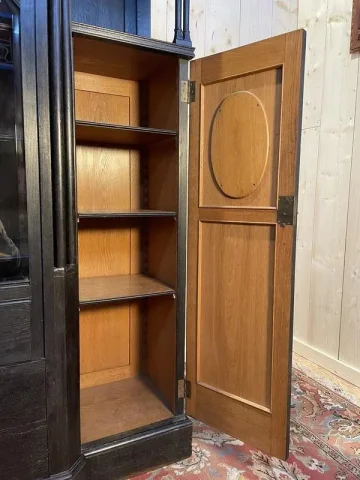 Vitrine - Armoire Napoléon III / Anglaise en bois noirci