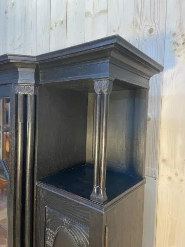 Vitrine - Armoire Napoléon III / Anglaise en bois noirci
