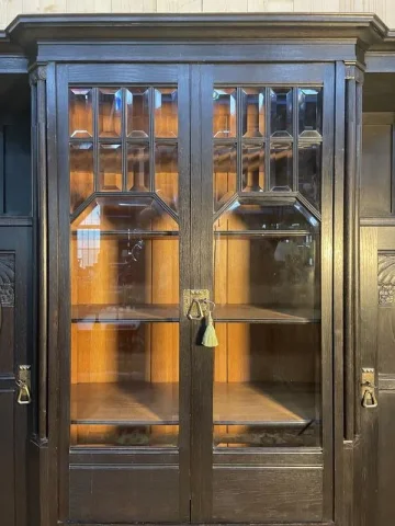 Vitrine - Armoire Napoléon III / Anglaise en bois noirci