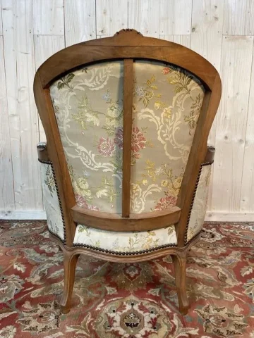 Bergère style Louis XV et repose pied