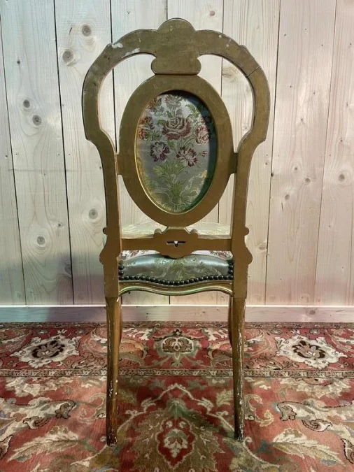 Continuation of 4 golden wood chairs Napoleon III