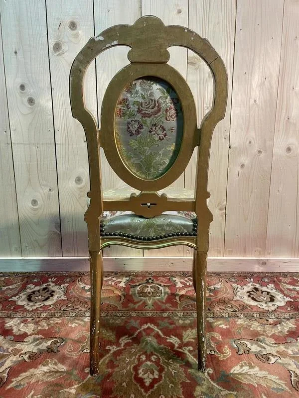 Continuation of 4 golden wood chairs Napoleon III