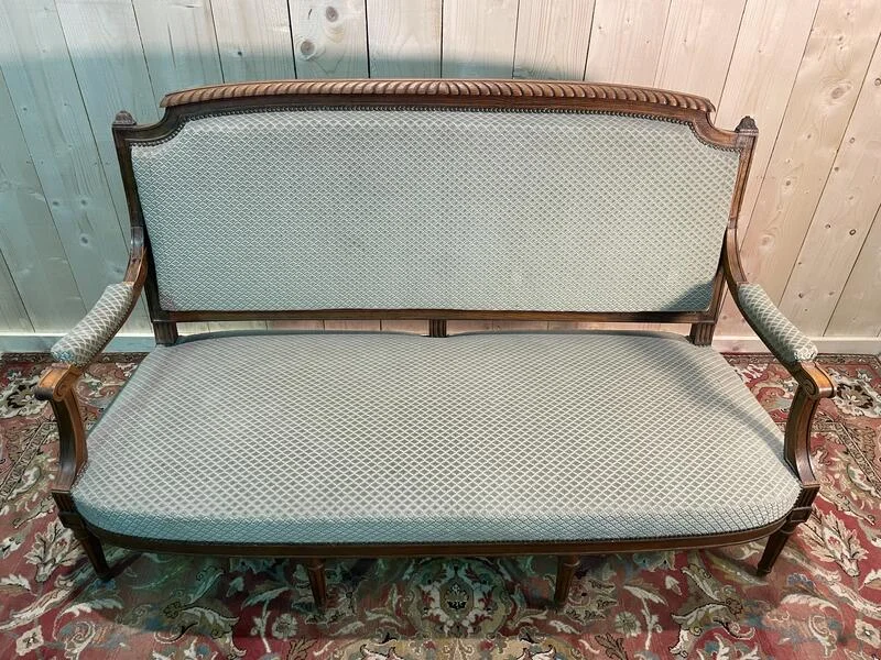 Sofa - Louis XVI Velvet Green Style Bank