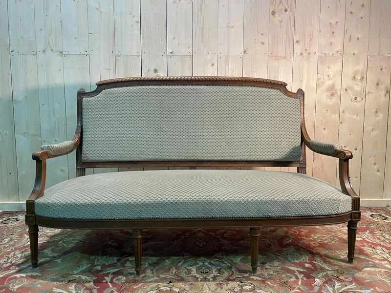 Sofa - Louis XVI Velvet Green Style Bank