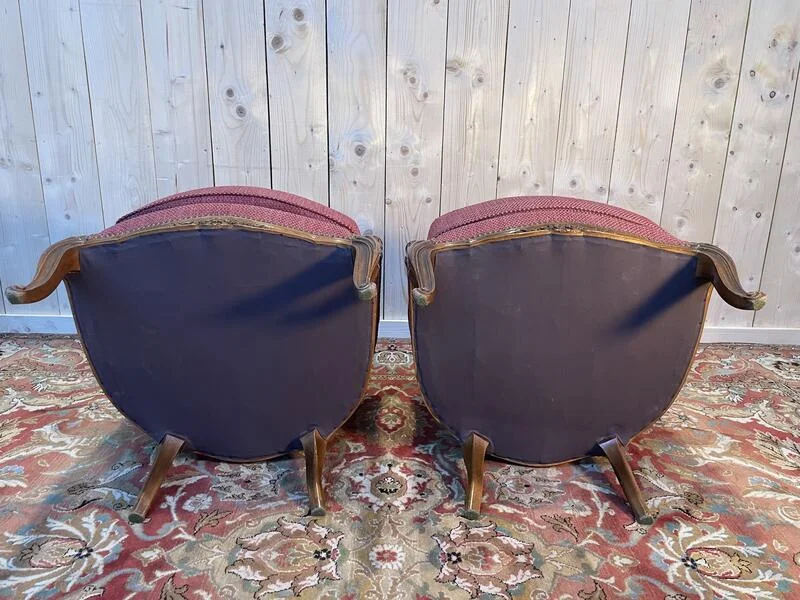 Pair of armchairs - Louis XV style shepherdes