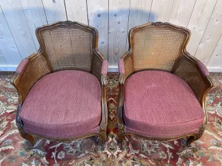 Pair of armchairs - Louis XV style shepherdes