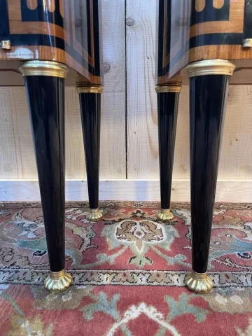 Pair of Louis XVI Jansen style chevet tables