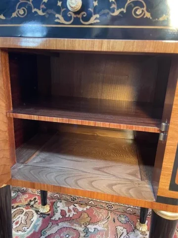 Pair of Louis XVI Jansen style chevet tables