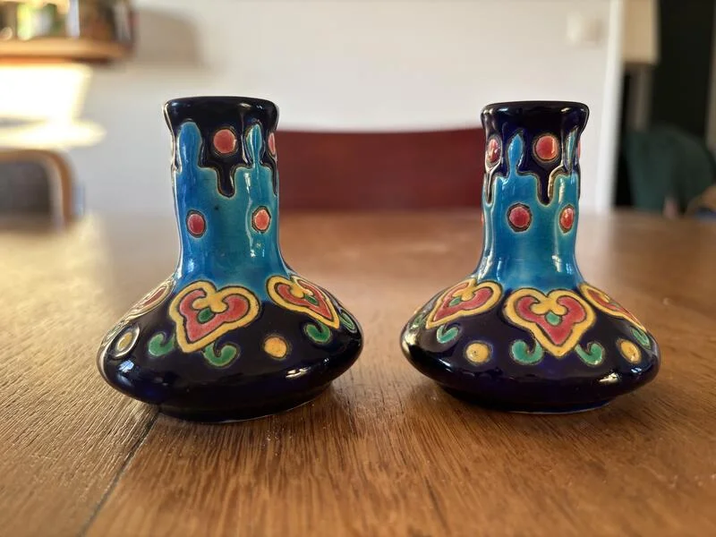 3 vases miniatures longwy